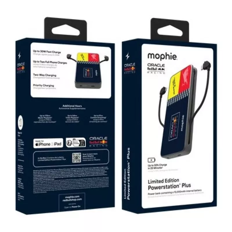 Mophie Powerstation Plus 10K Red Bull Racing 10000 mAh power banka s USB-C a Lightning