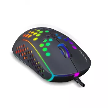 INCA IMG-346 obojručná optická káblová herná myš 6400 DPI RGB 7 tlačidiel čierna