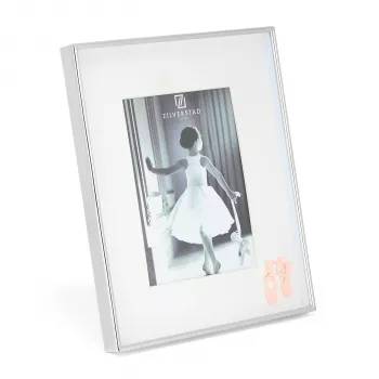 Zilverstad Ballerina 10x15 kovový rám na portrét s paspartou, strieborný