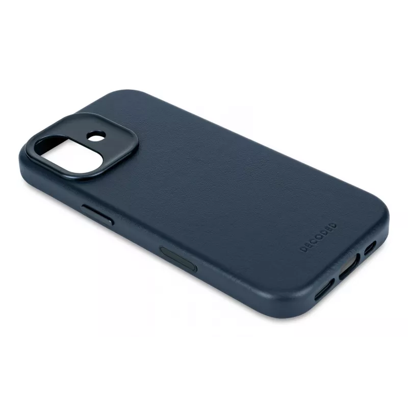 Decoded kožený zadný kryt pre iPhone 17 s MagSafe - Navy Shadow