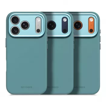 Decoded AntiMicrobial silikónový zadný kryt pre iPhone 17 Pro s MagSafe - Retro Blue