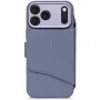Decoded Textured Silicone odnímateľná peňaženka pre iPhone 17 Pro s MagSafe - Forever Blue