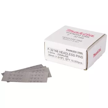 Makita F-32168 nerezové kolíky 0,6 x 30 mm 10000 ks 23 Gauge bez hlavičky