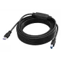 VISION 10 m USB 3.0 aktívny predlžovací kábel - niklované konektory - 5 Gbps - USB A na USB B - čierny