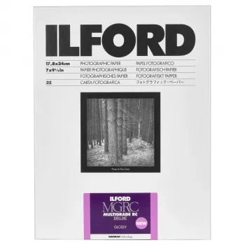 ILFORD MG RC Deluxe 18x24 cm Glossy variabilný kontrast čiernobiely papier, 25 listov