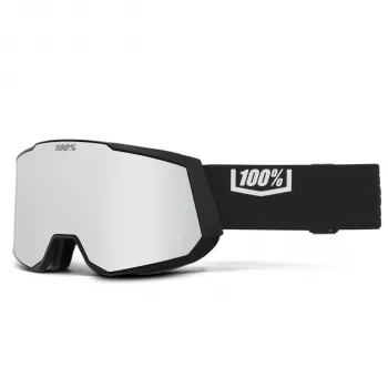 100% Snowcraft XL čierna HiPER strieborná zrkadlová lyžiarska maska