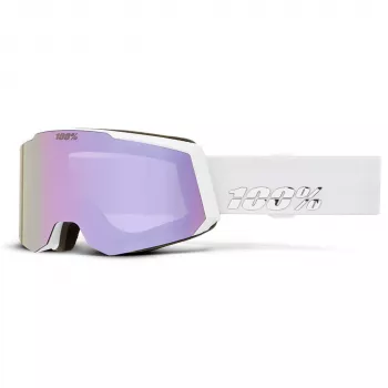 100% Snowcraft S maska biela HiPER levanduľová zrkadlová