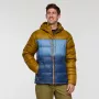Cotopaxi Fuego Max Down Hooded Jacket - Bronze / Deep Sea, veľkosť L