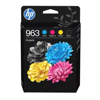HP 963 CMYK originálna atramentová kazeta, balenie 4 ks (čierna, cyan, magenta, žltá) - štandardná výťažnosť