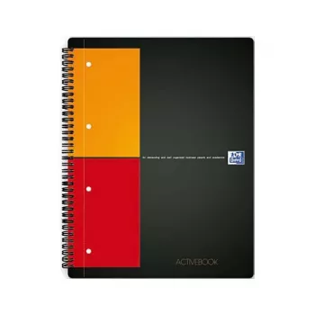 ELBA Oxford Activebook A5 štvorčekovaný čierny 80 listov krúžkový zápisník