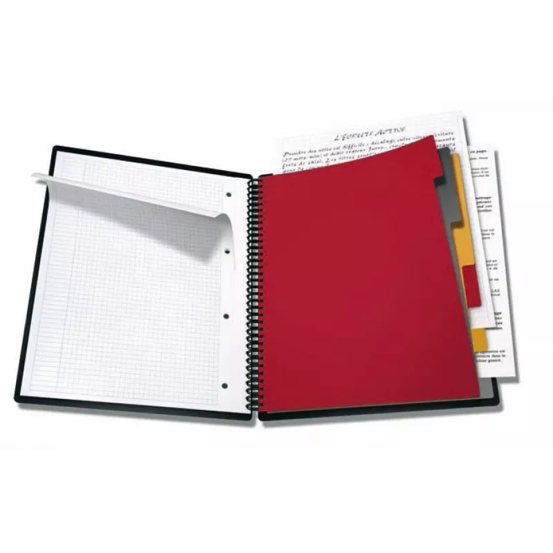 ELBA Organiser Book - 80 listov - čierny - A4 - špirálová väzba - 245 mm - 310 mm
