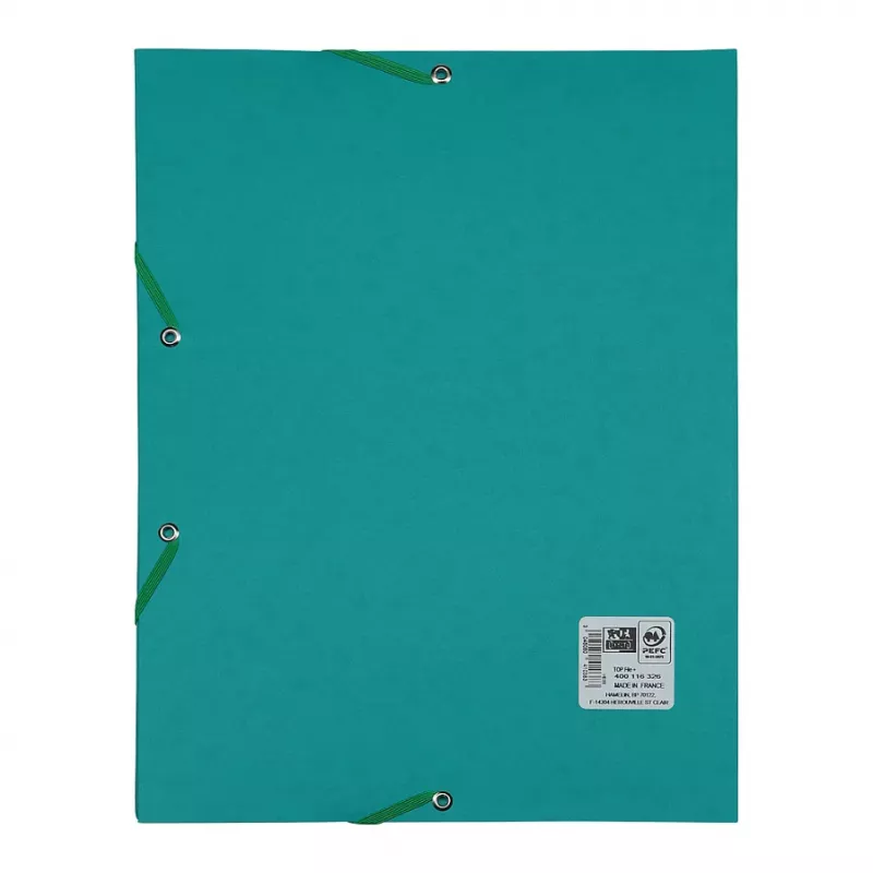 Oxford TOP FILE+ rohová gumičková dokumentová mapa A4 3 chlopne aqua 400116326