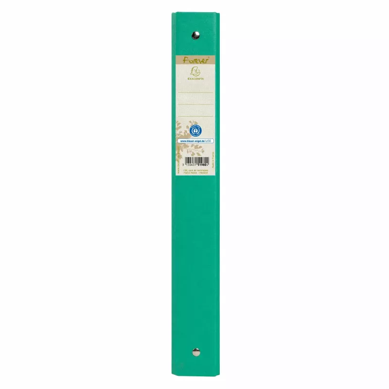 Exacompta Forever krúžkový zakladač A4, 4 krúžky 30 mm, 100 % recyklovaný, zelený (51983E)