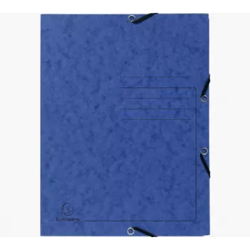 Exacompta Colorspan obálka s gumičkou A4 modrá 355 g/m² 3 chlopne s gumičkou