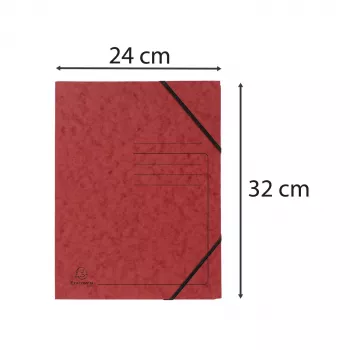 Exacompta Colorspan obálka s gumičkou A4 červená 355 g/m² bez chlopní