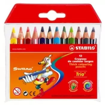 STABILO Trio pastelky - sortiment farieb - 4,2 mm - balenie 12 ks