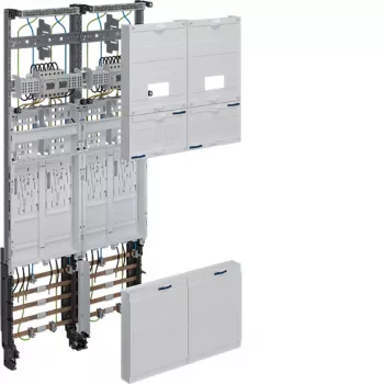 Hager ZK3EL24T Kompletné pole 1050mm 4 miesta pre elektromery 2-pole NRW SH HH MV