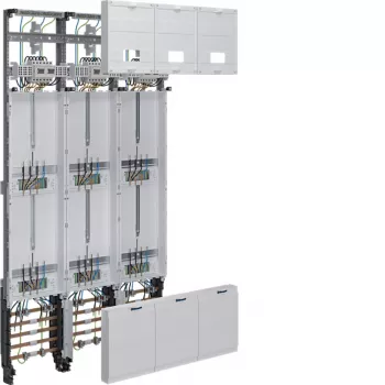 Hager univers Z Kompletný panel 6 miest pre elektromer 3-fázové 63A 1350mm ZL53X8T
