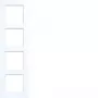 Hager WAD8400WM 4-násobný krycí rám A.8 svetlobiela matná
