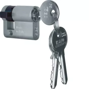 Hager WDA7172 Profilový polovičný valec príslušenstvo, 30/10 mm, niklovaná mosadz, 2 kľúče
