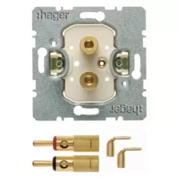 Hager WDF48001 Modul reproduktorovej zásuvky pod omietku High End 1-modul polárna biely