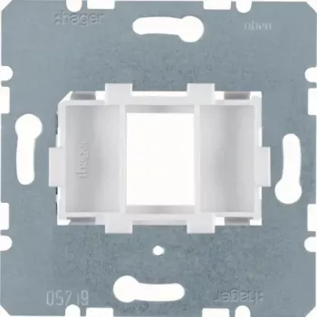 Hager WDF4612W Nosná doska Modular Jack 1-port biela
