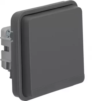 Hager WNA140 SCHUKO zásuvka s vyklápacím krytom, IP55, sivá, séria W.1