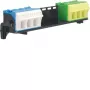 HAGER nosič svoriek s 2x14 PE/N svorkami QuickConnect FZ381