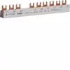 Hager KDN363J 3-polová fázová zbernica s vidlicovým zakončením 10mm² 63A 10 modulov