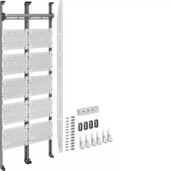 Hager UF521NW universZ multimediálne kompletné pole 2-polové 1350mm s 12x RJ45 patch modulmi