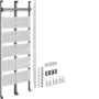 Hager UF521NW universZ multimediálne kompletné pole 2-polové 1350mm s 12x RJ45 patch modulmi