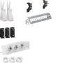 Hager multimediálna súprava UM00M2 s 3 zásuvkami 12-port patch panel bez RJ45