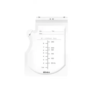 Beaba vrecká na skladovanie potravín, balenie 50 ks, 250 ml, transparentné 911738