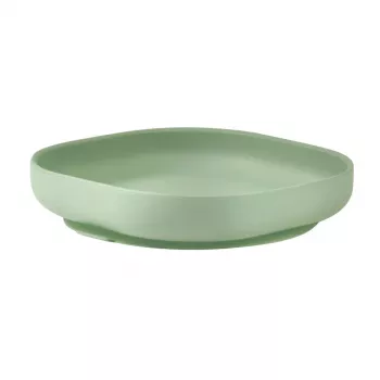 Beaba silikónový tanier s prísavkou Sage Green