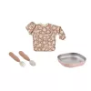 Beaba First Meals 3-in-1 darčeková súprava (tanier, príbor, podbradník) Savannah Bloom