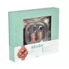 Beaba First Meals 3-in-1 darčeková súprava (tanier, príbor, podbradník) Savannah Bloom