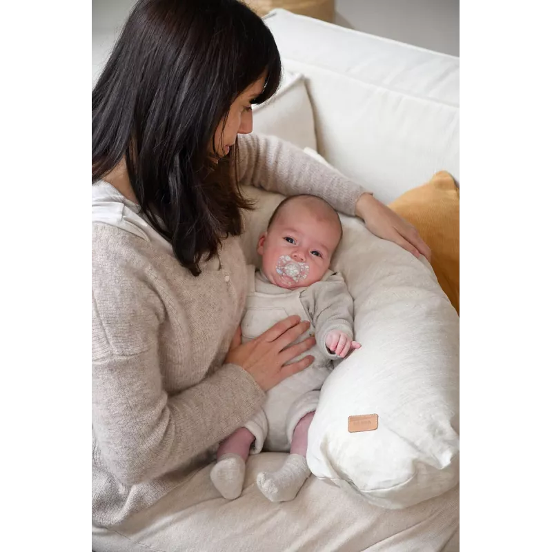 Beaba Big Flopsy vankúš na dojčenie a odkladanie Linen Natural