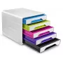 CEP Office Solution Smoove Organizér na stôl s 5 zásuvkami, DIN A4, biely/multicolor