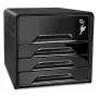 CEP Office Solution Smoove Secure Zásuvkový box čierny DIN A4 4 zásuvky