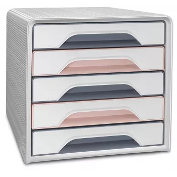 CEP Office Solution Smoove Mineral Zásuvkový úložný box 5 zásuviek, pudrovo ružová, polystyrén