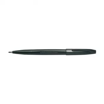 Pentel Sign Pen - čierna - jemný - čierna - atrament na vodnej báze - 0,8 mm - balenie 12 ks