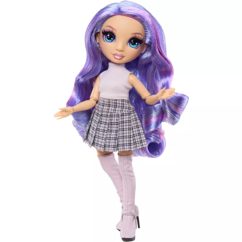 MGA Rainbow High Violet Willow módna bábika s 2 outfitmi a doplnkami