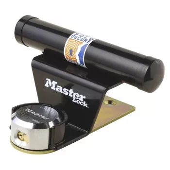 Master Lock zasúvacia závora garážových dverí 1488EURDAT čierna kalená oceľ
