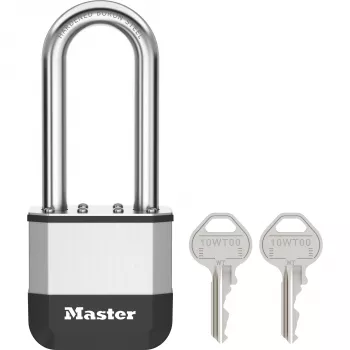 Master Lock Elite 52mm vrstvený oceľový visací zámok s 64mm oblúkom, 5-kolíkový valec