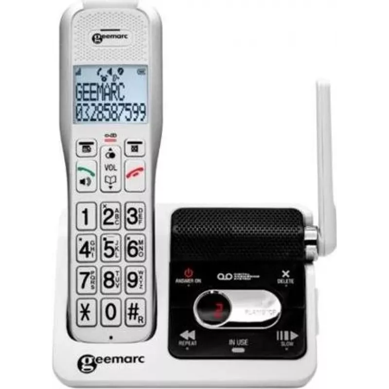Geemarc AmpliDECT 595 ULE bezdrôtový telefón so záznamníkom, biely