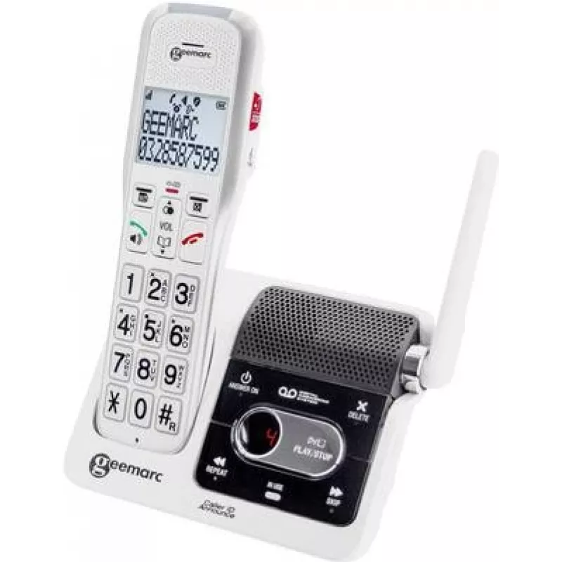 Geemarc AmpliDECT 595 ULE bezdrôtový telefón so záznamníkom, biely