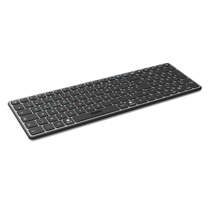 PORT Designs FR - klávesnica Compact Pro nabíjateľná Bluetooth AZERTY čierna