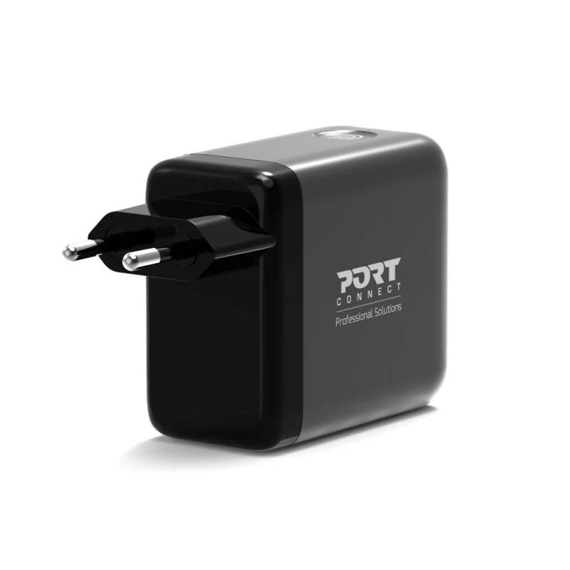 PORT Designs nástenná nabíjačka Type C PD 100W GaN OLED PD 3.0 vyťahovací Type C kábel - EU