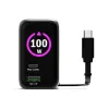 PORT Designs nástenná nabíjačka Type C PD 100W GaN OLED PD 3.0 vyťahovací Type C kábel - EU