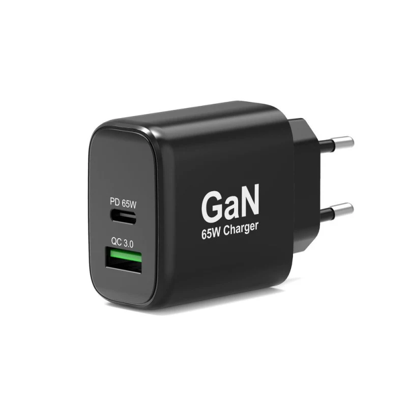 PORT Designs 2-portový GaN USB-C/A adaptér 4-in-1 65W nabíjačka čierna